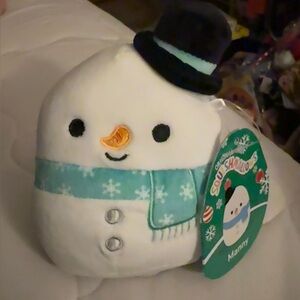 Squishmallow MANNY THE SNOWMAN Soft Plush 7.5" NWT